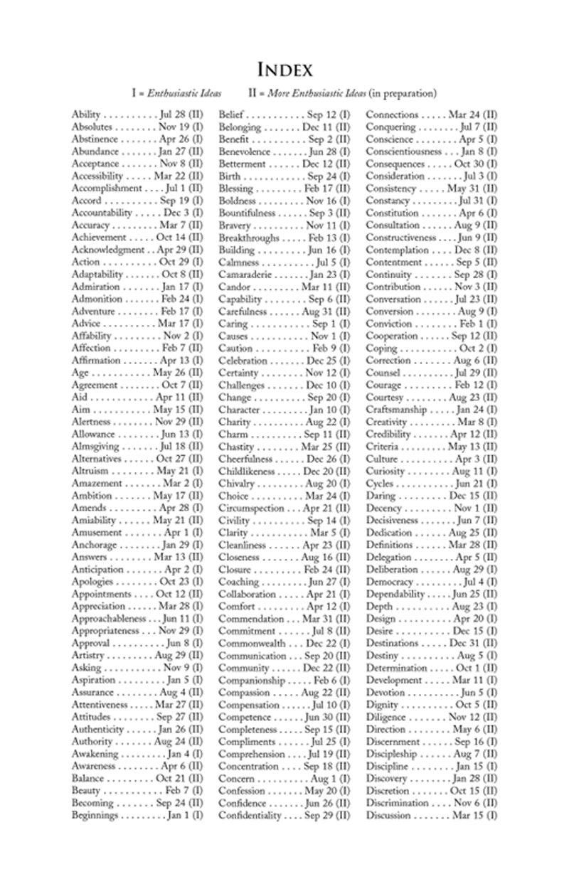 Enthusiastic Ideas: WordPoints Daybook Series, Volume 1