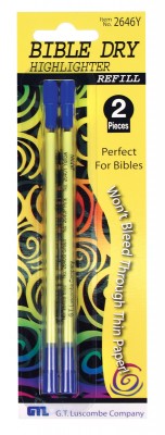 Refill for Bible Dry Highlighter - Yellow