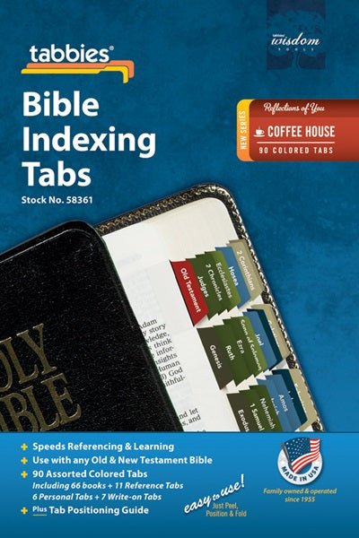 Tabbies Coffee House Bible OT & NT Bible Indexing Tabs