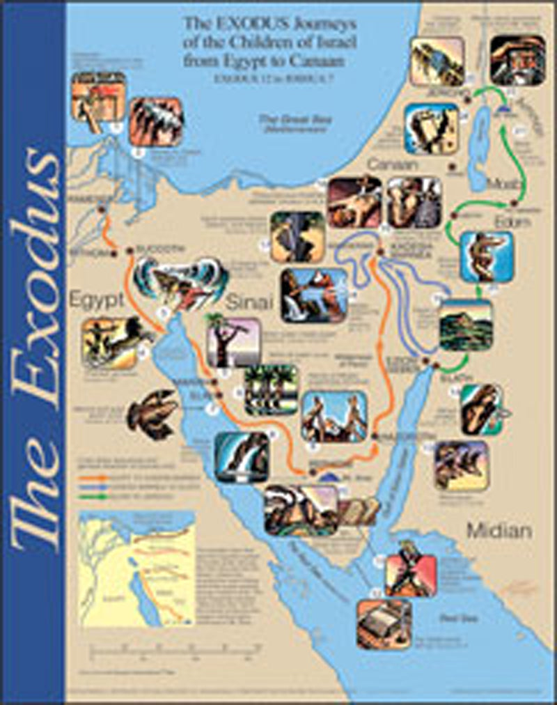 The Exodus Wall Map Laminated