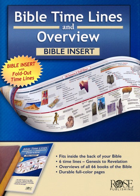Bible Time Lines and Overview Bible Insert