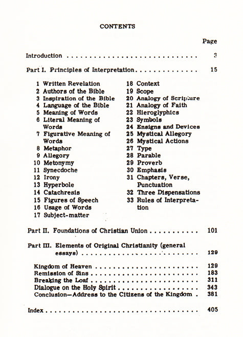 Table of Contents