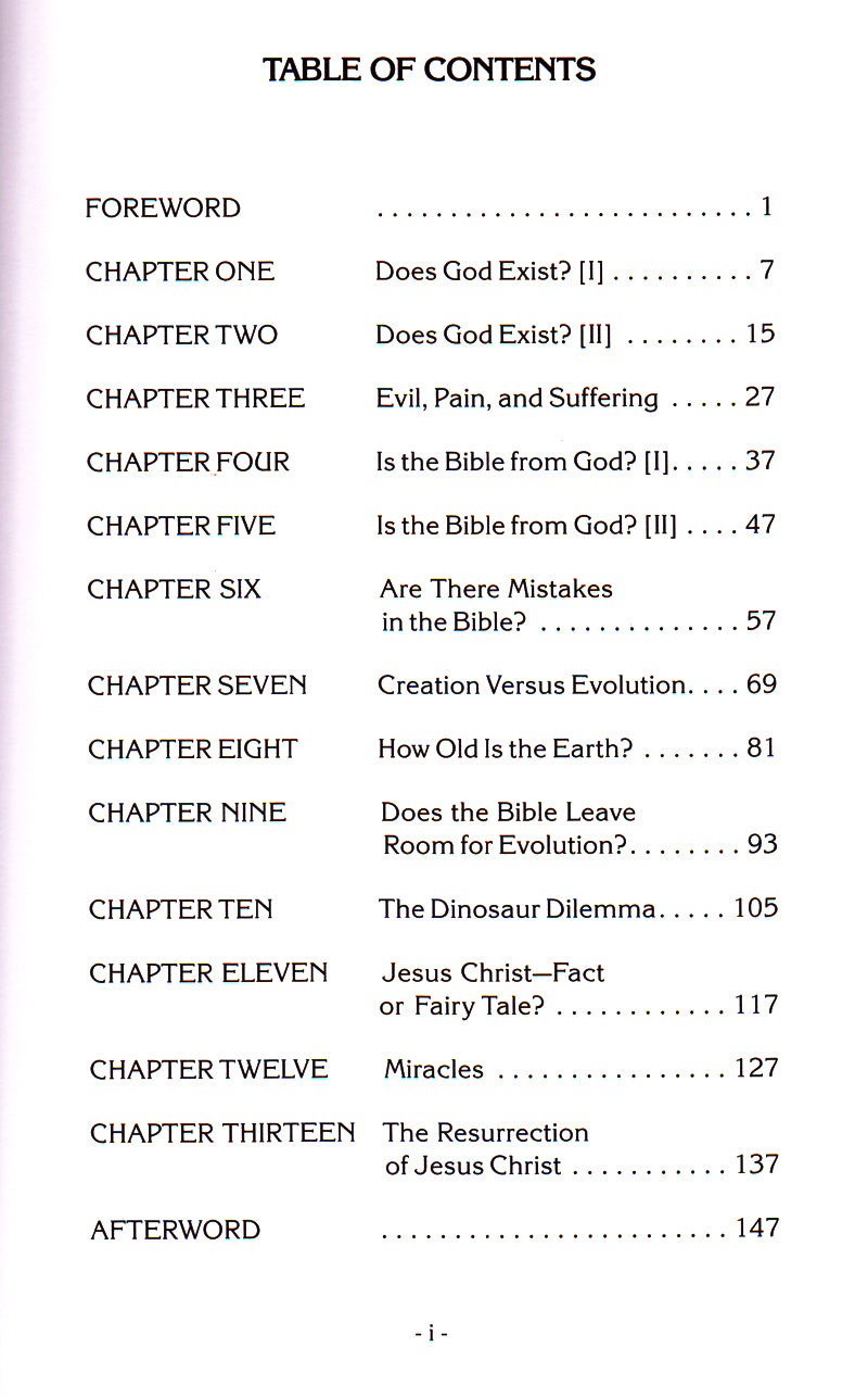Table of Contents