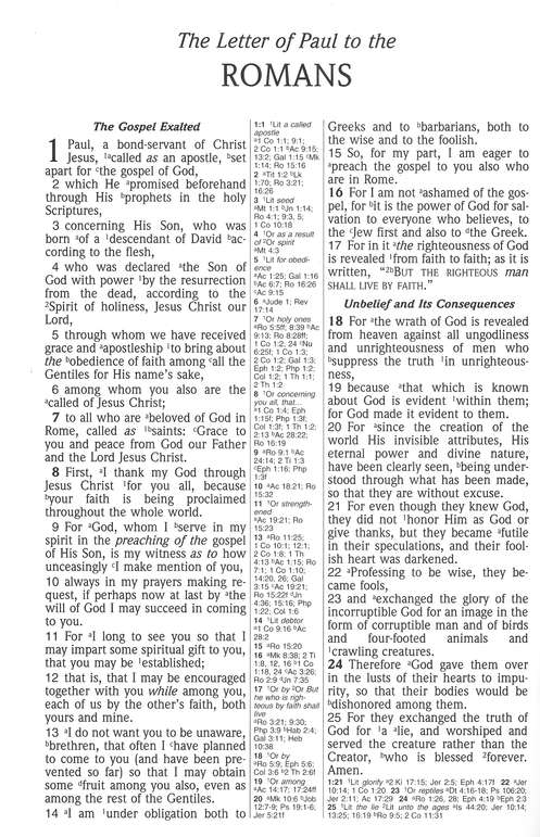 NASB 1995 Ultrathin Large Print Reference Bible, Black Genuine leather