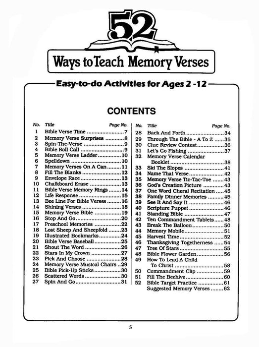 52 Ways to Teach Memory Verses