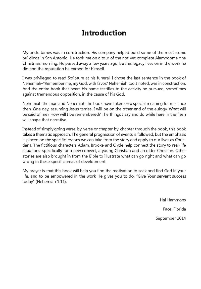 Remember Me With Favor: Life Lessons From the Story of Nehemiah