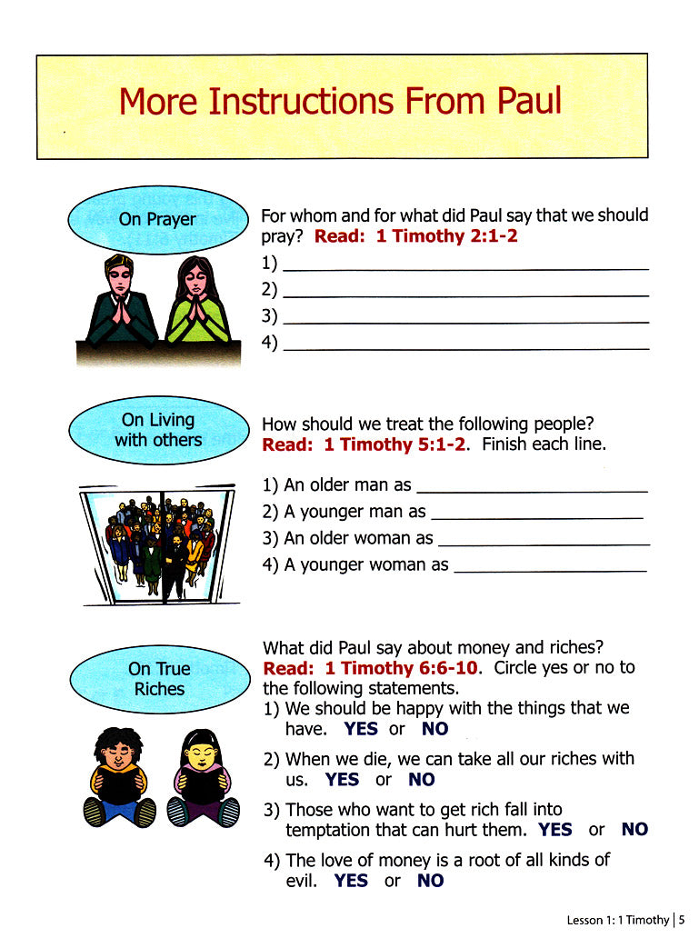 Exploring the Epistles Part 2 (Primary 3:4) Student