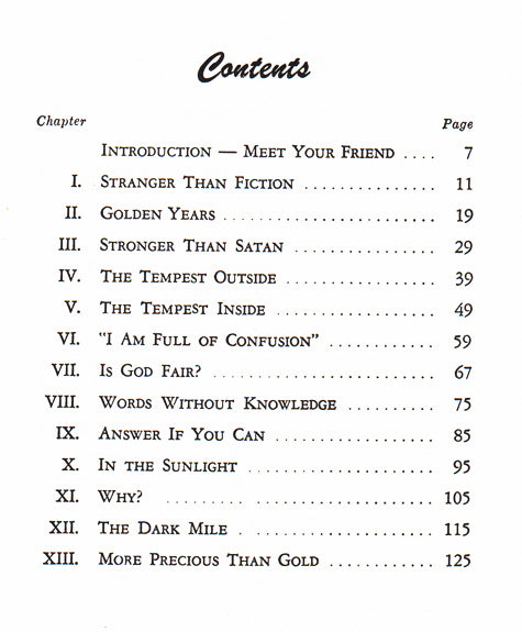 Table of Contents