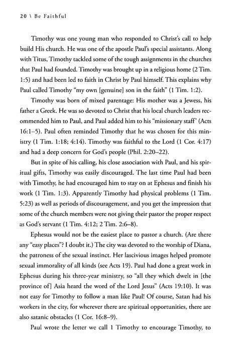 Be Faithful - 1 & 2 Timothy, Titus, and Philemon