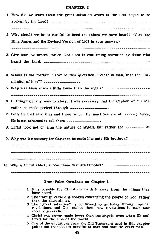 A Systematic Study Of 1 Timothy Through Hebrews