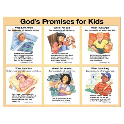 God's Promises For Kids Wall Chart Laminated