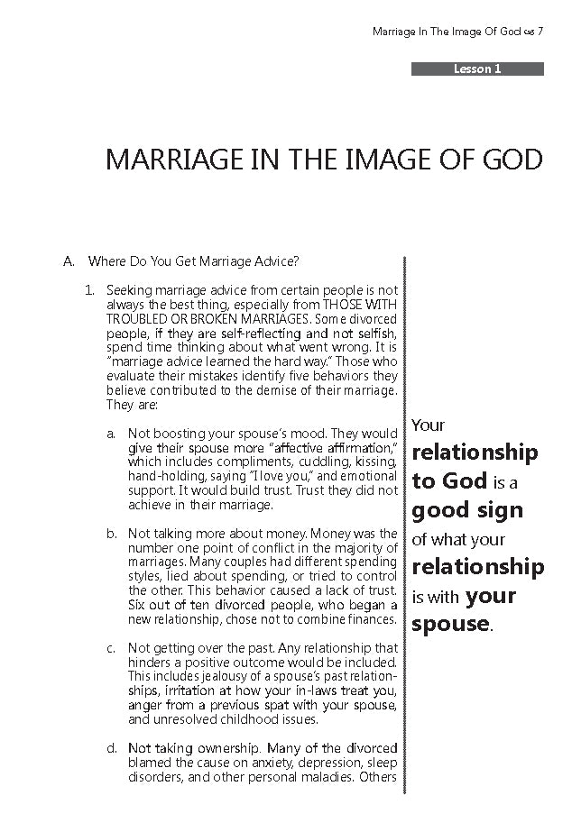 Marriage: A Reflection of God's Image