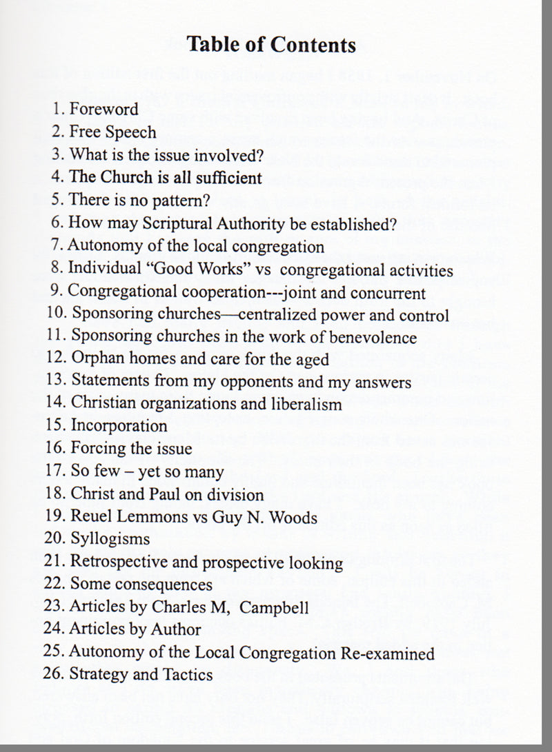 Table of Contents