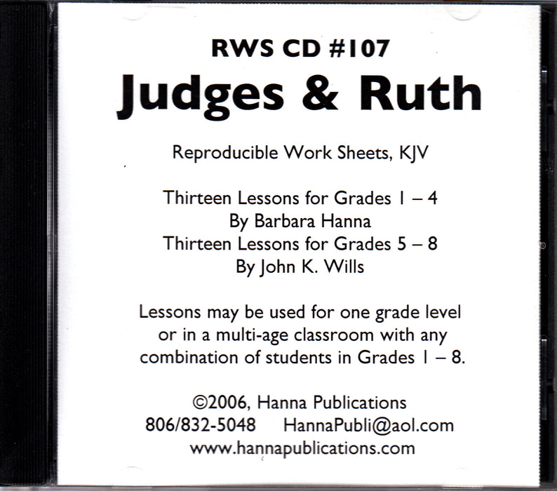 Judges and Ruth OT Bible lessons on CD