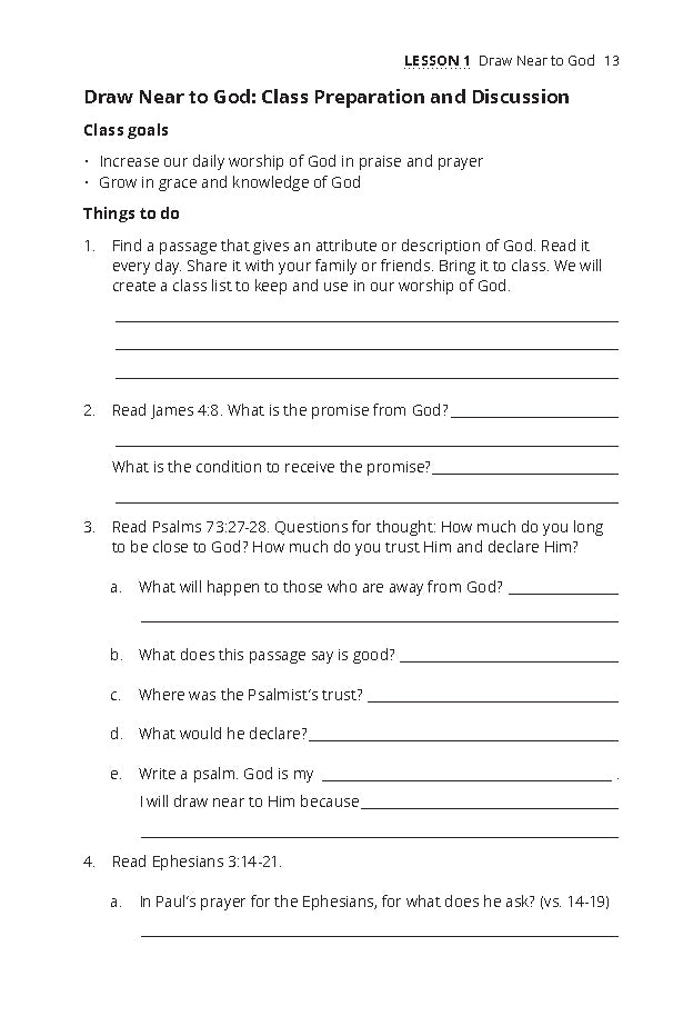 Drawing Nearer to God