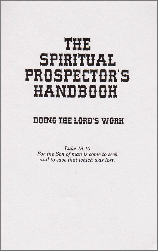 Spiritual Prospector's Handbook