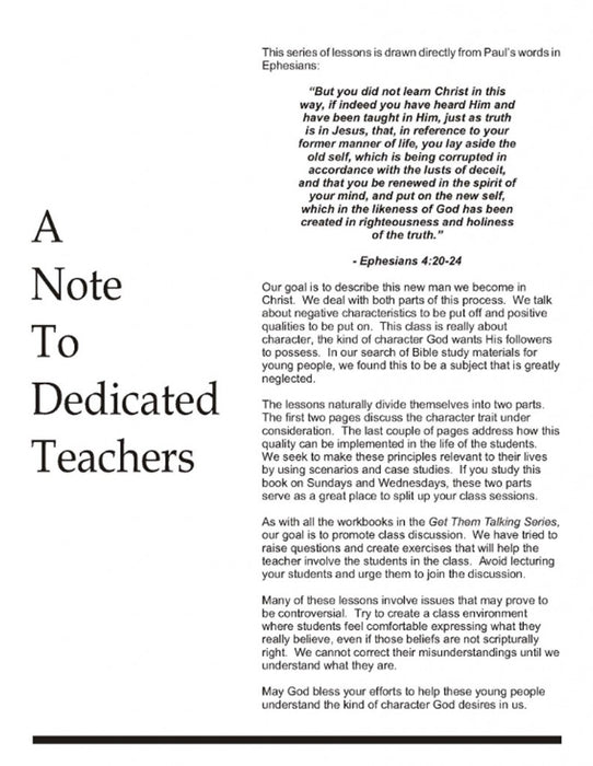 Note To Dedicated Teachers