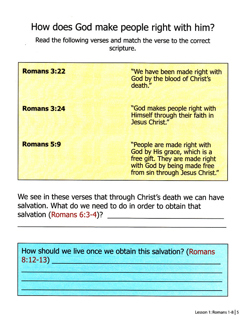 Exploring the Epistles Part 1 (Primary 3:3) Student