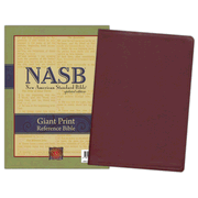 NAS Giant Print Updated Reference Bible - Burgundy Genuine