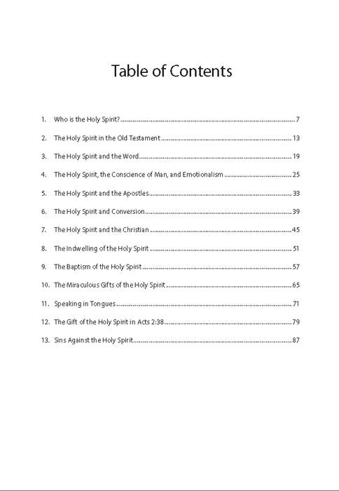 The Holy Spirit - Downloadable Answer Key PDF