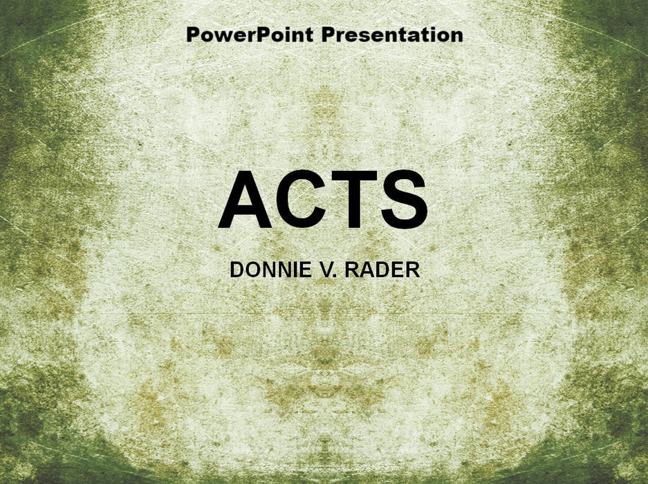 Acts - Downloadable PowerPoint Presentation